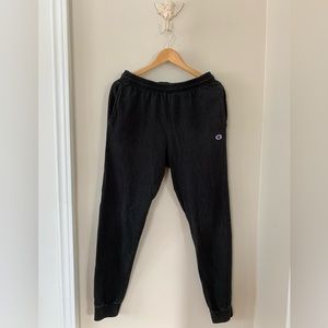 Mens Champion Black Cotton Joggers